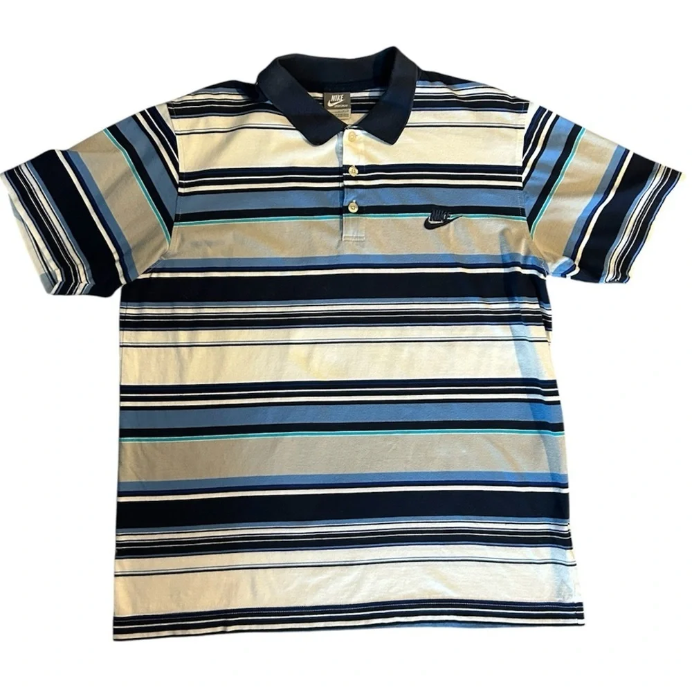 Nike 2000’s Striped Polo Shirt